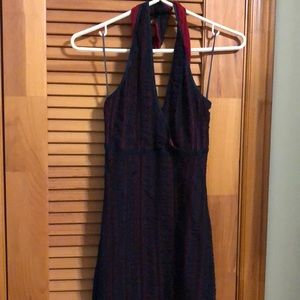 Elegant red and black lace Cruella dress